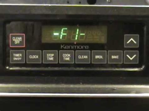 kenmore stove f1 error
